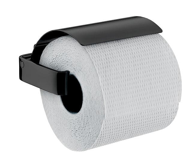 Emco Papierhalter mit Deckel – Schwarz, Wandmontage