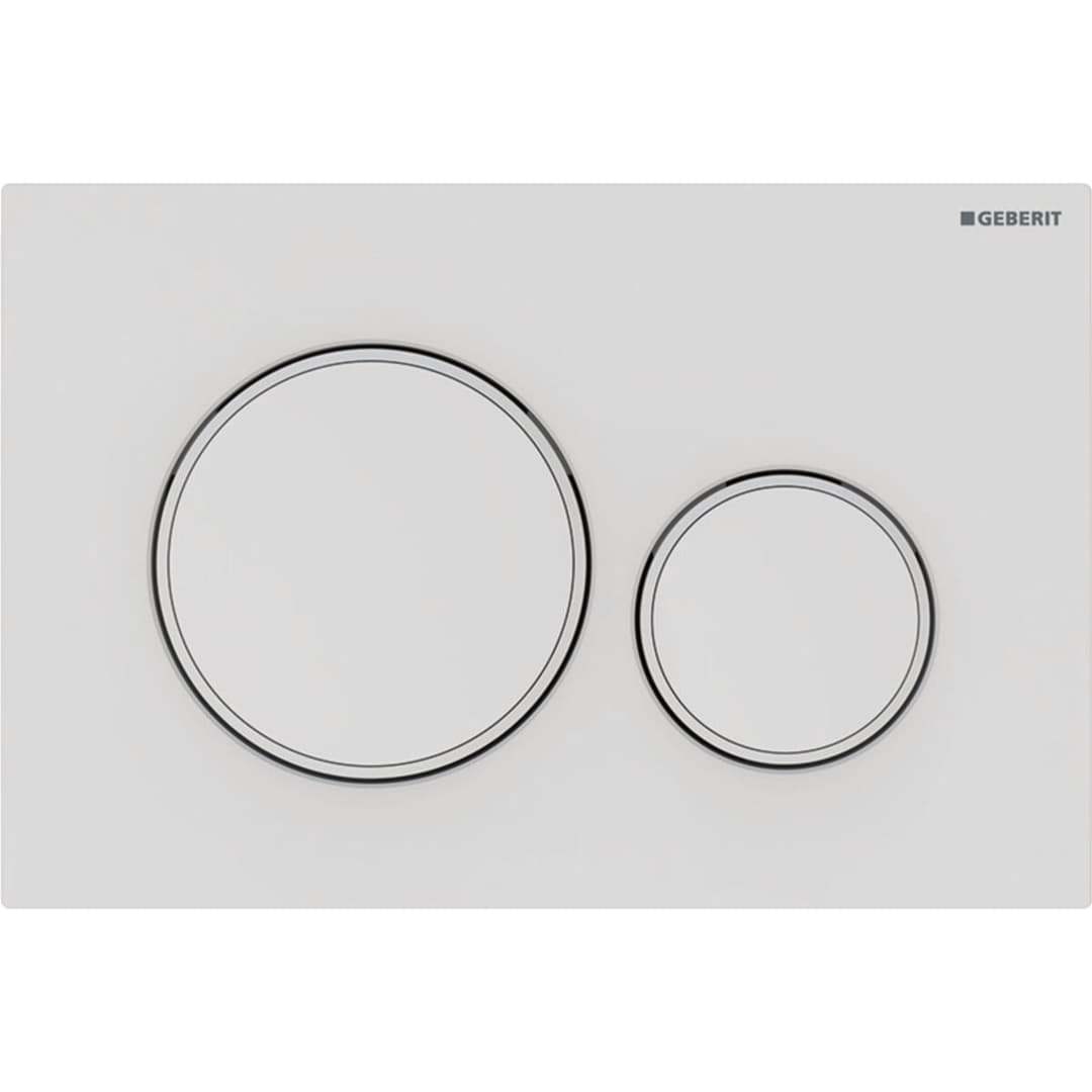Geberit Sigma20 Drückerplatte Weiß matt – 2-Mengen-Spülung