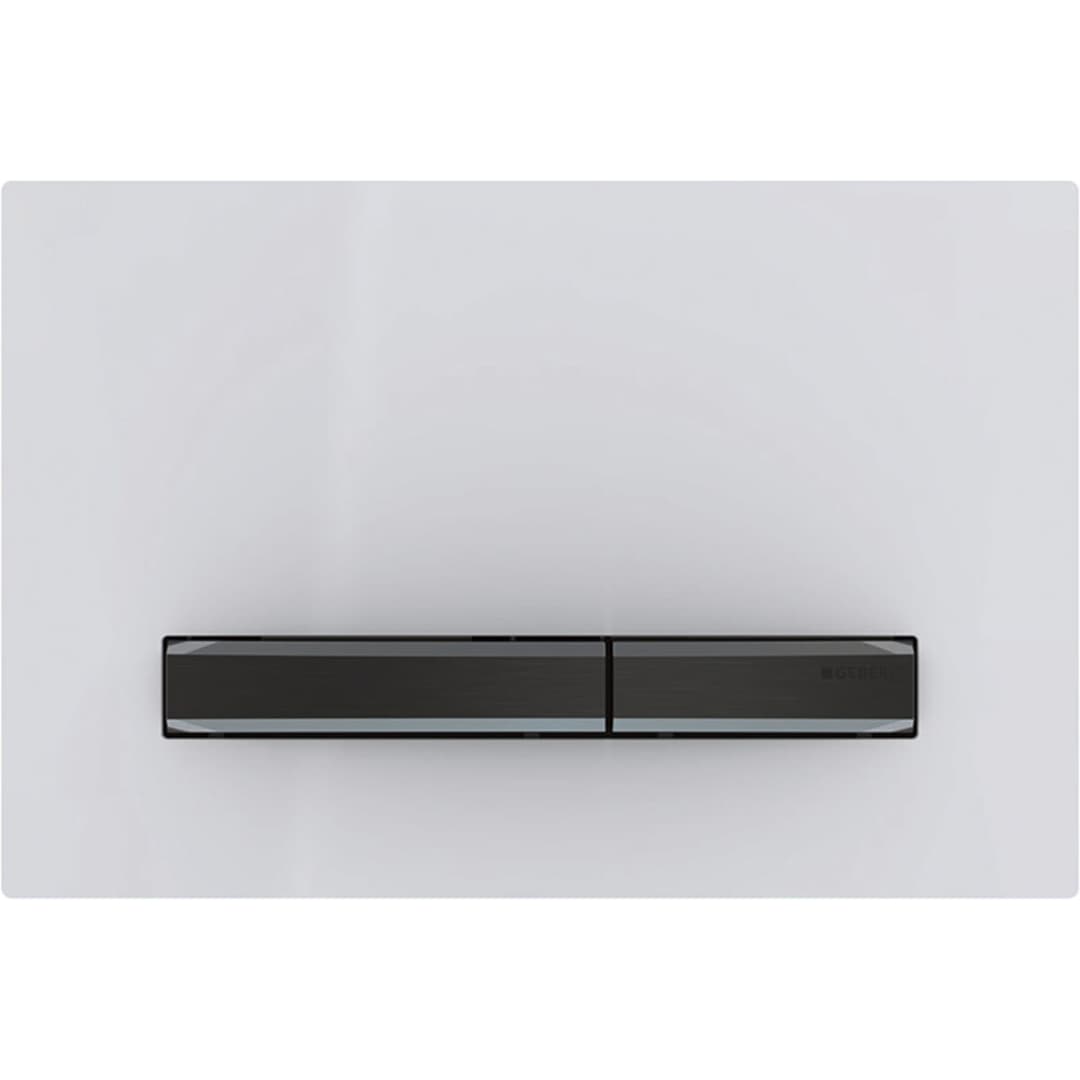Geberit Sigma50 Drückerplatte Schwarz/Weiß – 2-Mengen-Spülung