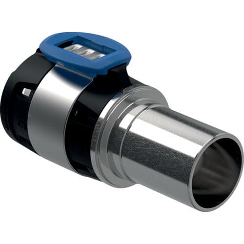 Geberit FlowFit Übergang auf Geberit Mapress, mit Einschubende, Edelstahl D20-D18
