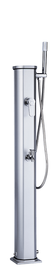 Poolstar Jolly Go Solardusche 20L – Outdoor-Dusche Grau-Metallic