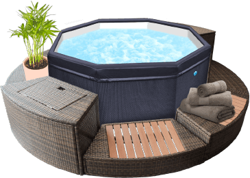Poolstar Octopus Whirlpool-Möbelset – Stilvolle Spa-Umrandung