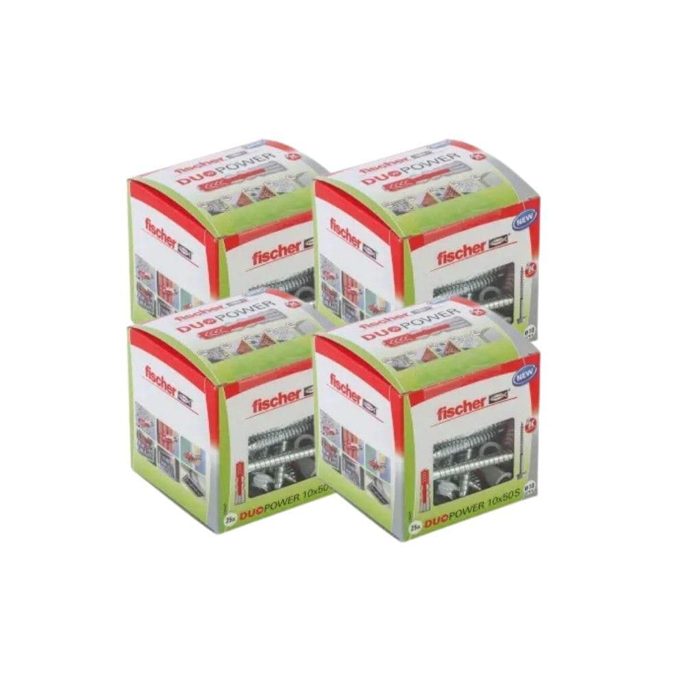 Fischer Duopower Dübel 100 Stk. 10 x 50 mm mit Schraube