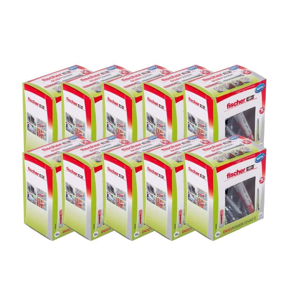 Fischer Duopower Dübel 100 Stk. 12 x 60 mm mit Schraube