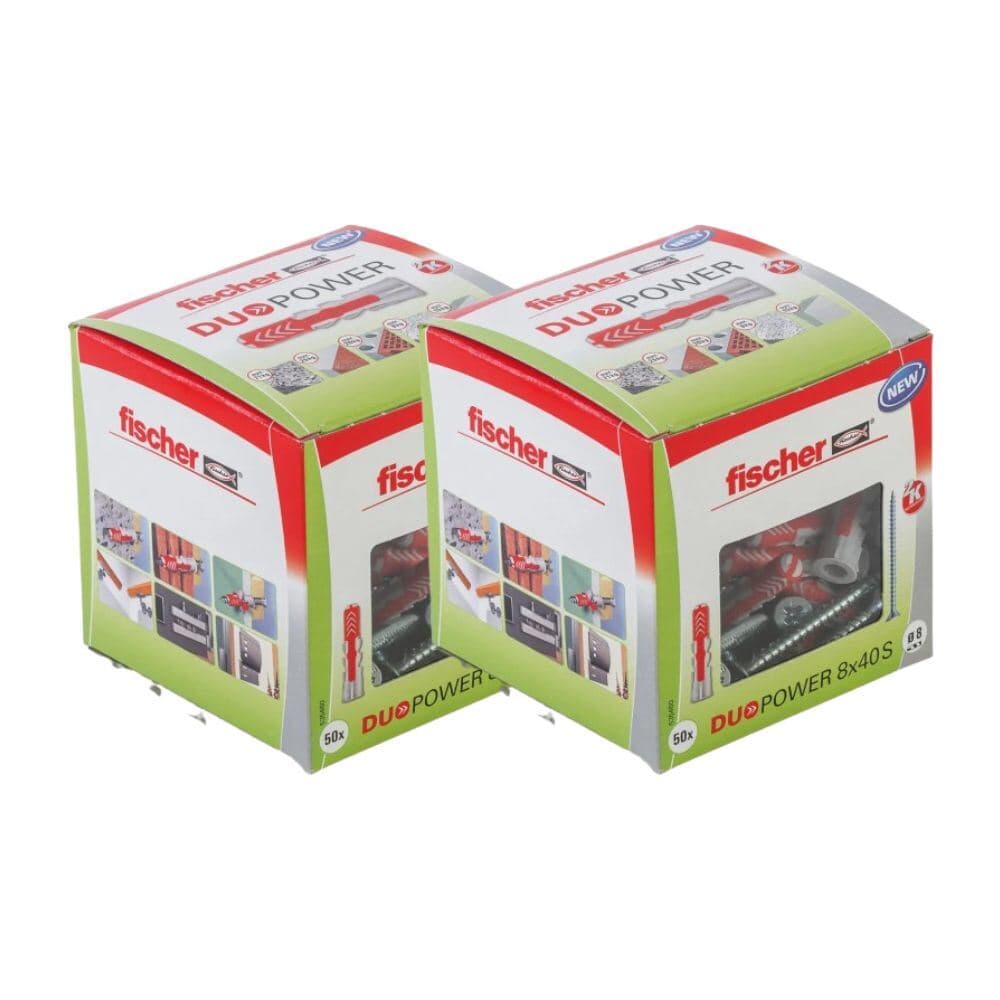 Fischer Duopower Dübel 100 Stk. 8 x 40 mm mit Schraube