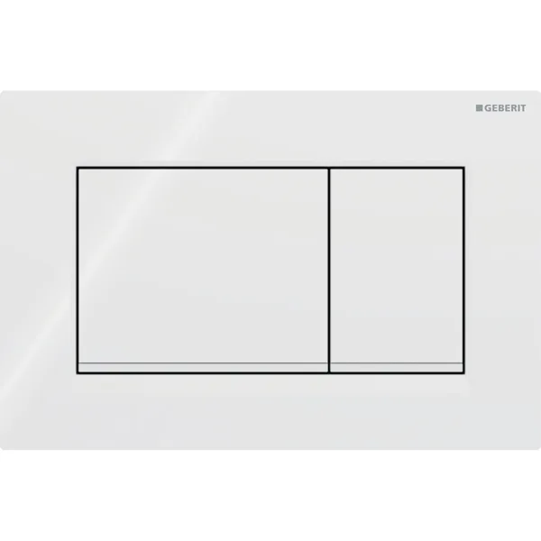 Geberit Sigma20 Drückerplatte – 2-Mengen-Spülung weiß/weiß matt