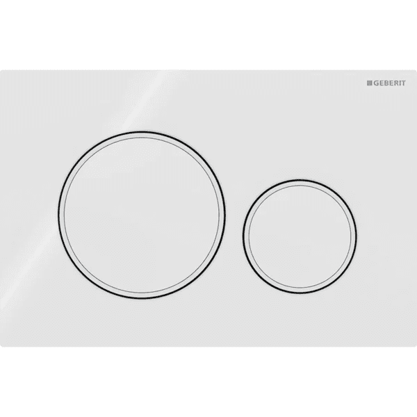 Geberit Sigma20 Drückerplatte weiß/weiß matt – 2-Mengen-Spülung