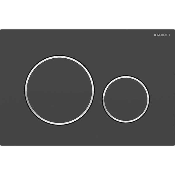 Geberit Sigma20 Drückerplatte – Schwarz matt/Chrom