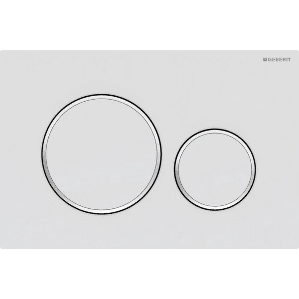 Geberit Sigma20 Drückerplatte – Weiß Matt mit Easy-to-Clean