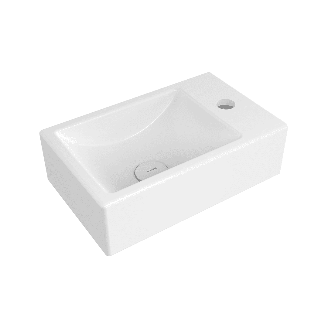 Bocchi Milano Handwaschbecken 37cm Weiß glänzend