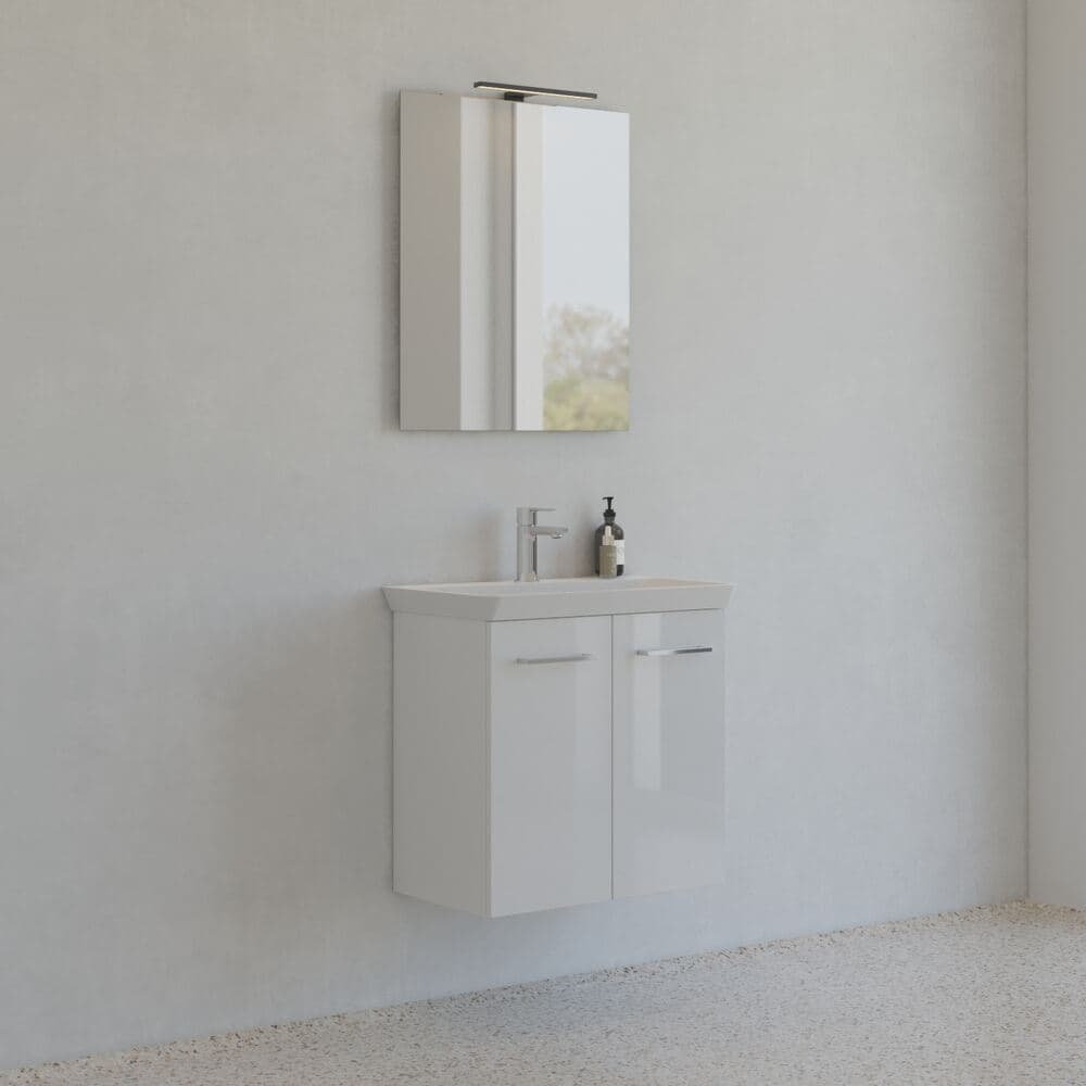 Dansani 66 cm Badmöbelset Mido Weiß Hochglanz
