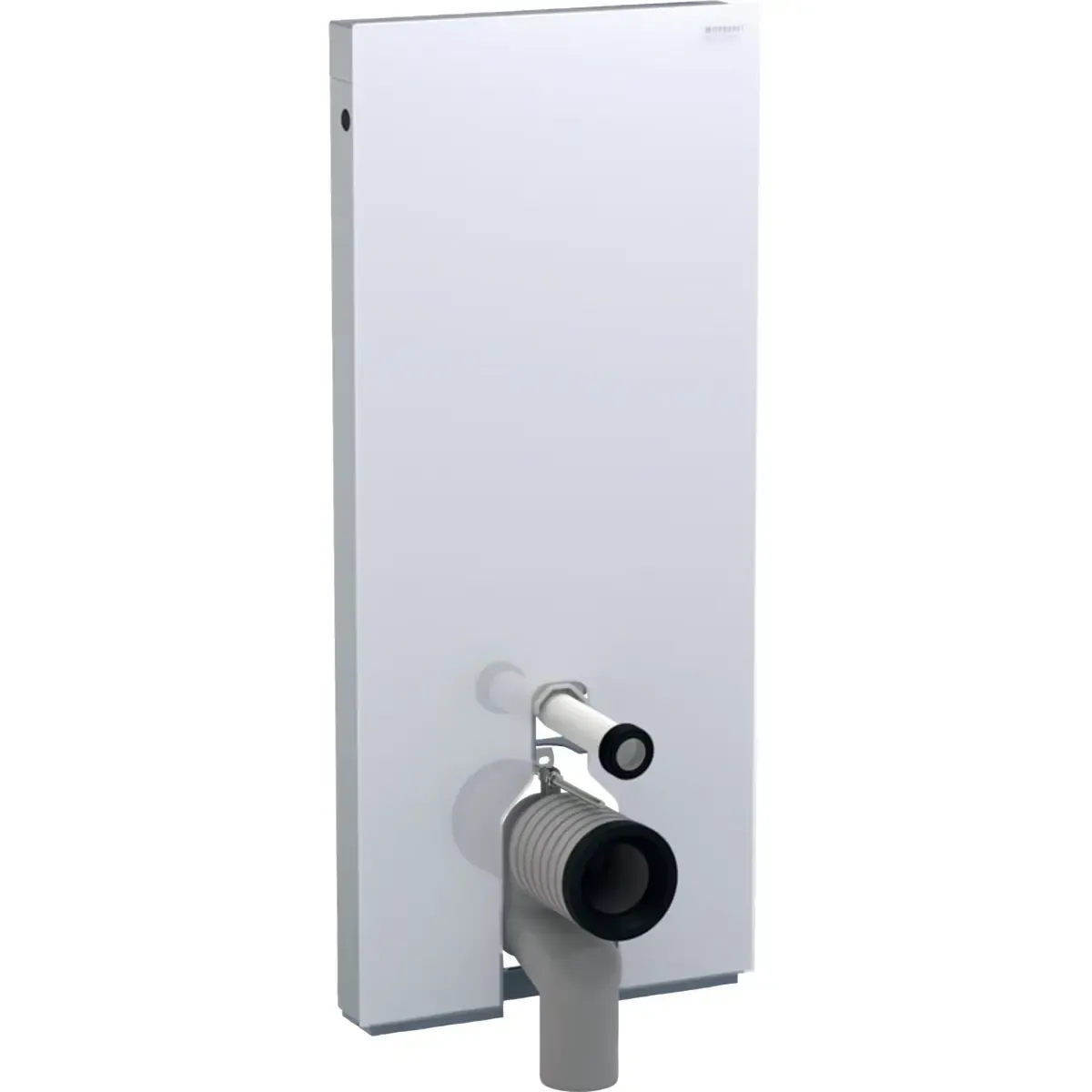 Geberit Monolith Sanitärmodul Stand-WC 114 cm – Glas schwarz/chrom