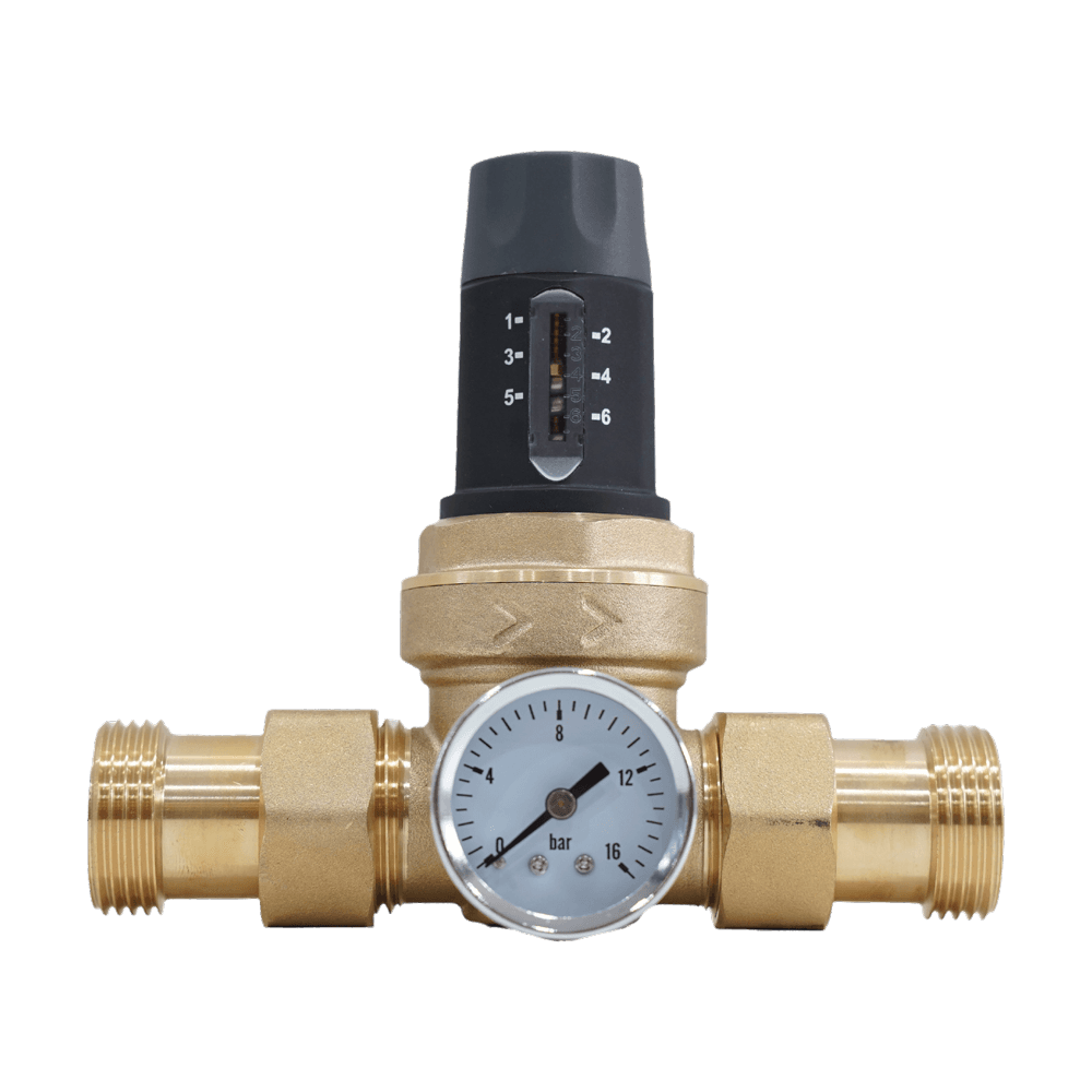 AQMOS Druckminderer 1 Zoll – mit integriertem Manometer