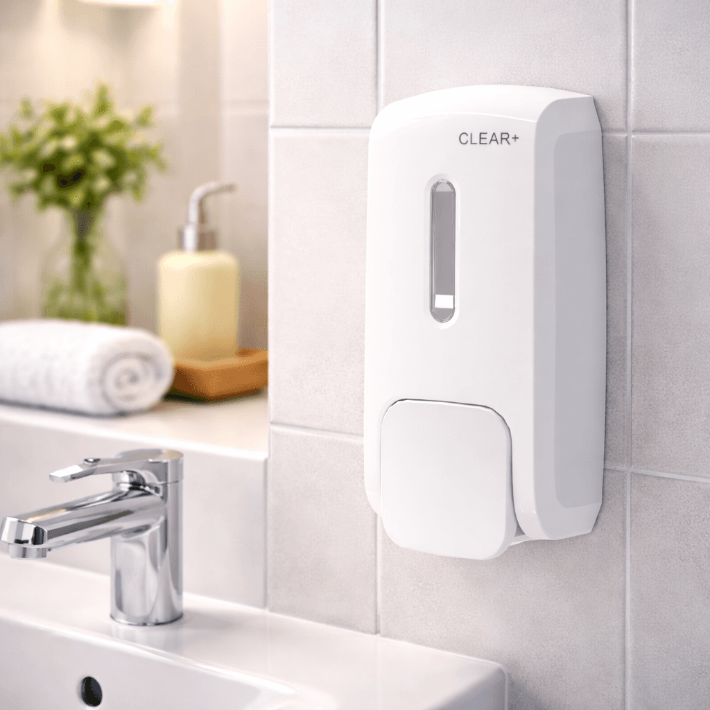 Clear+ Creme Seifenspender weiß made by CWS 1000 ml
