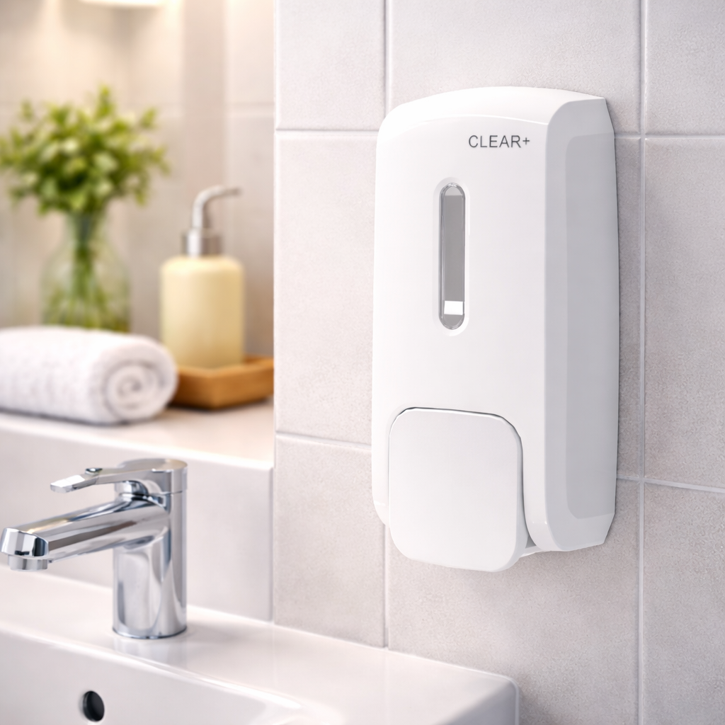 Clear+ Creme Seifenspender weiß made by CWS 500 ml