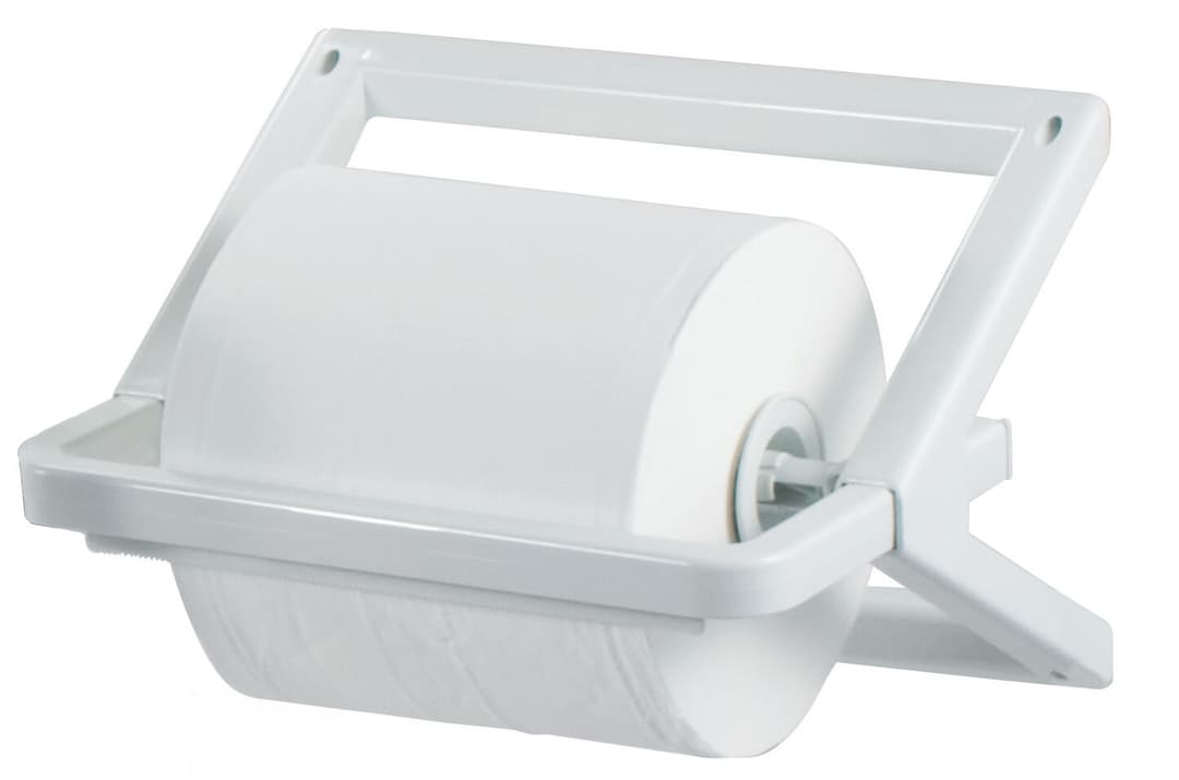Clear+ Industrie Rollenpapierspender Wand- oder Tischmontage weiß made by CWS