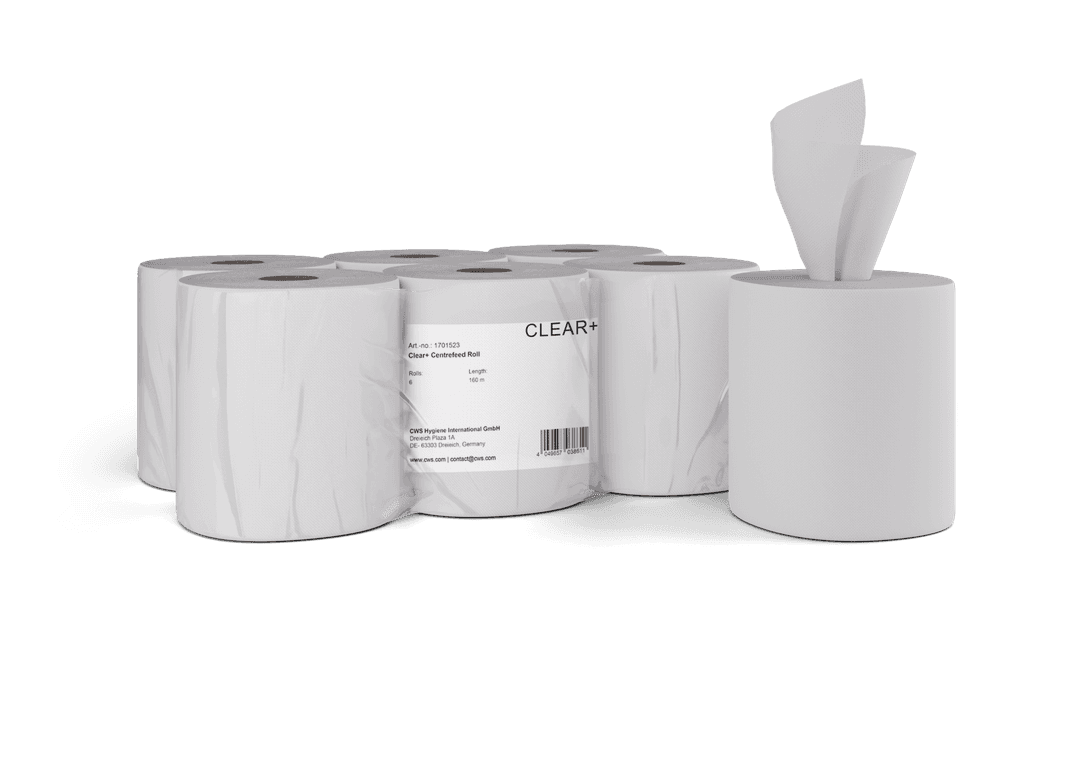 Clear+ Centerfeed-Papierrollen, 2-lagig 160 m
