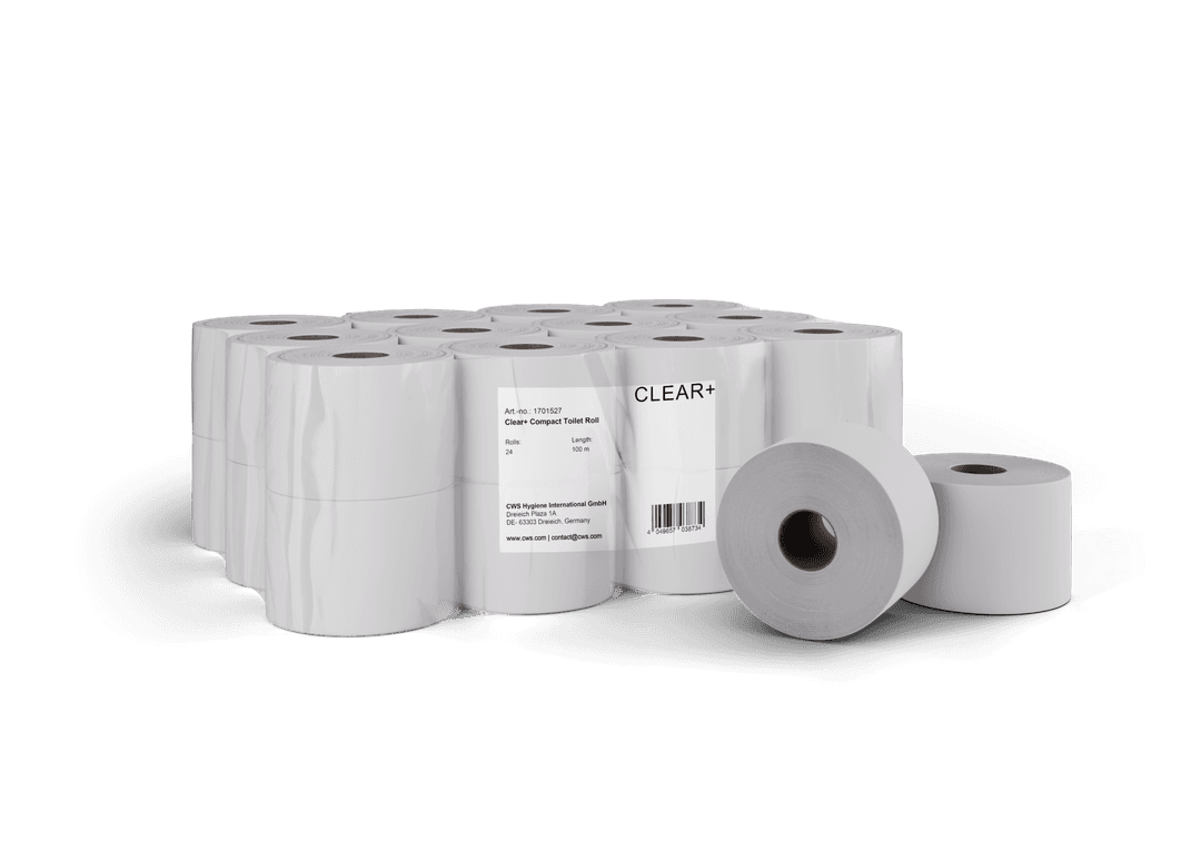 Clear+ Toilettenpapier Kompakt-Rollen, 2-lagig 100 m