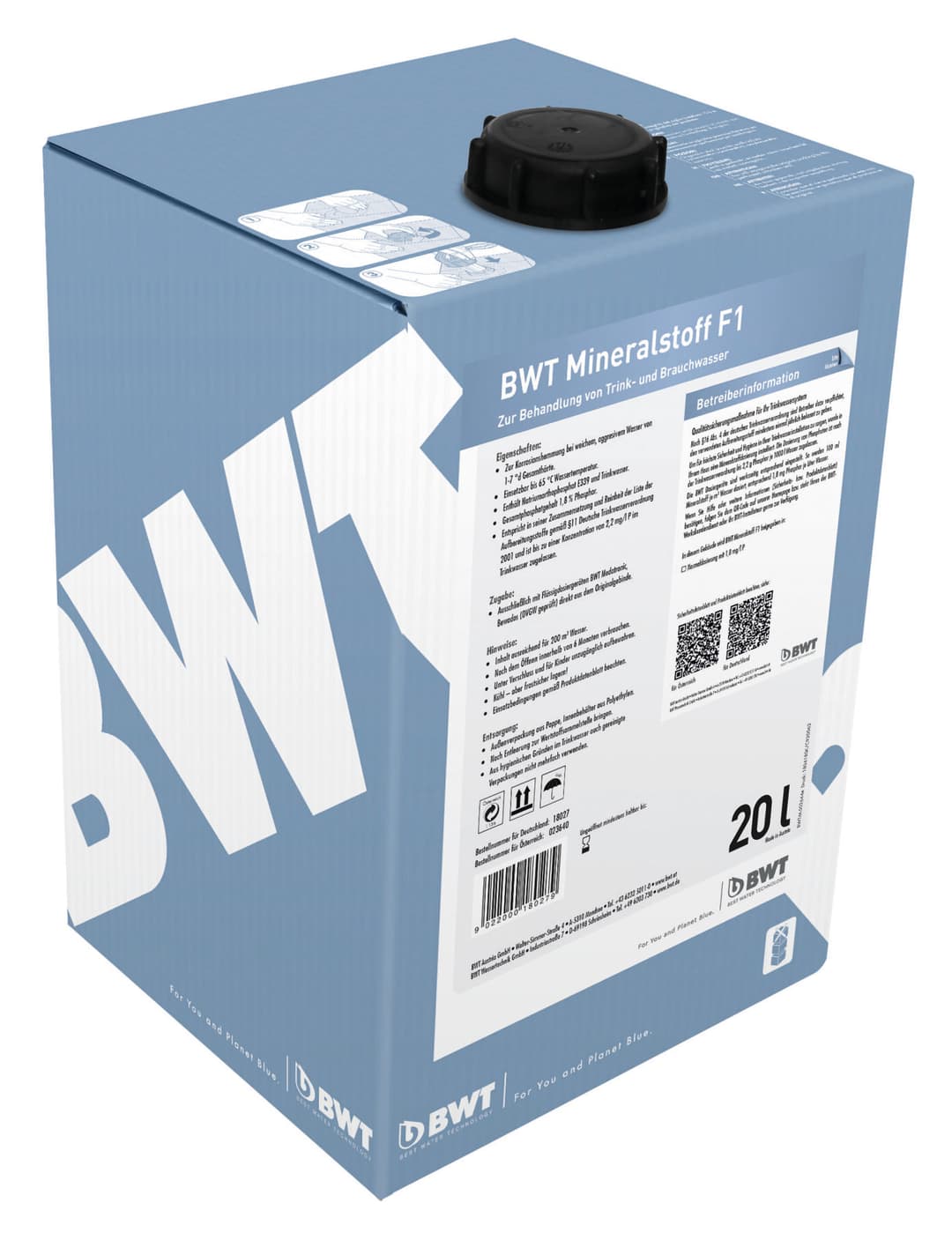 BWT Mineralstoff F1 20 L Box für weiches aggressives Wasser