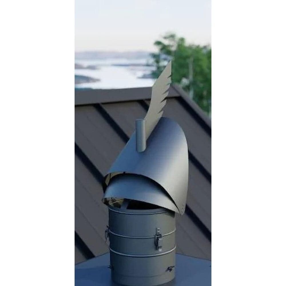 Ballerina Ofenrohr-Rosette Ø 150 mm schwarz